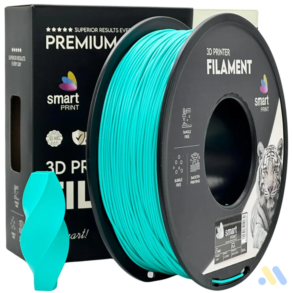 Smart Print PLA is easy to use, great for beginners. It prints smoothly with strong layer adhesion and minimal warping. Special inhibitors boost durability and color, making it ideal for everyday prints.