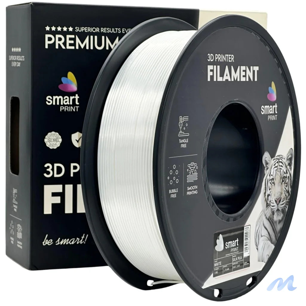 Smart Print Silk PLA offers a glossy, silk-like finish for eye-catching results. Special inhibitors enhance durability and color depth. Ideal for decorative models, art pieces, and display prints.