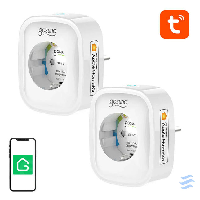 Smart socket WiFi Gosund SP1 H (2 pack)(HomeKit) 16A Power plugs