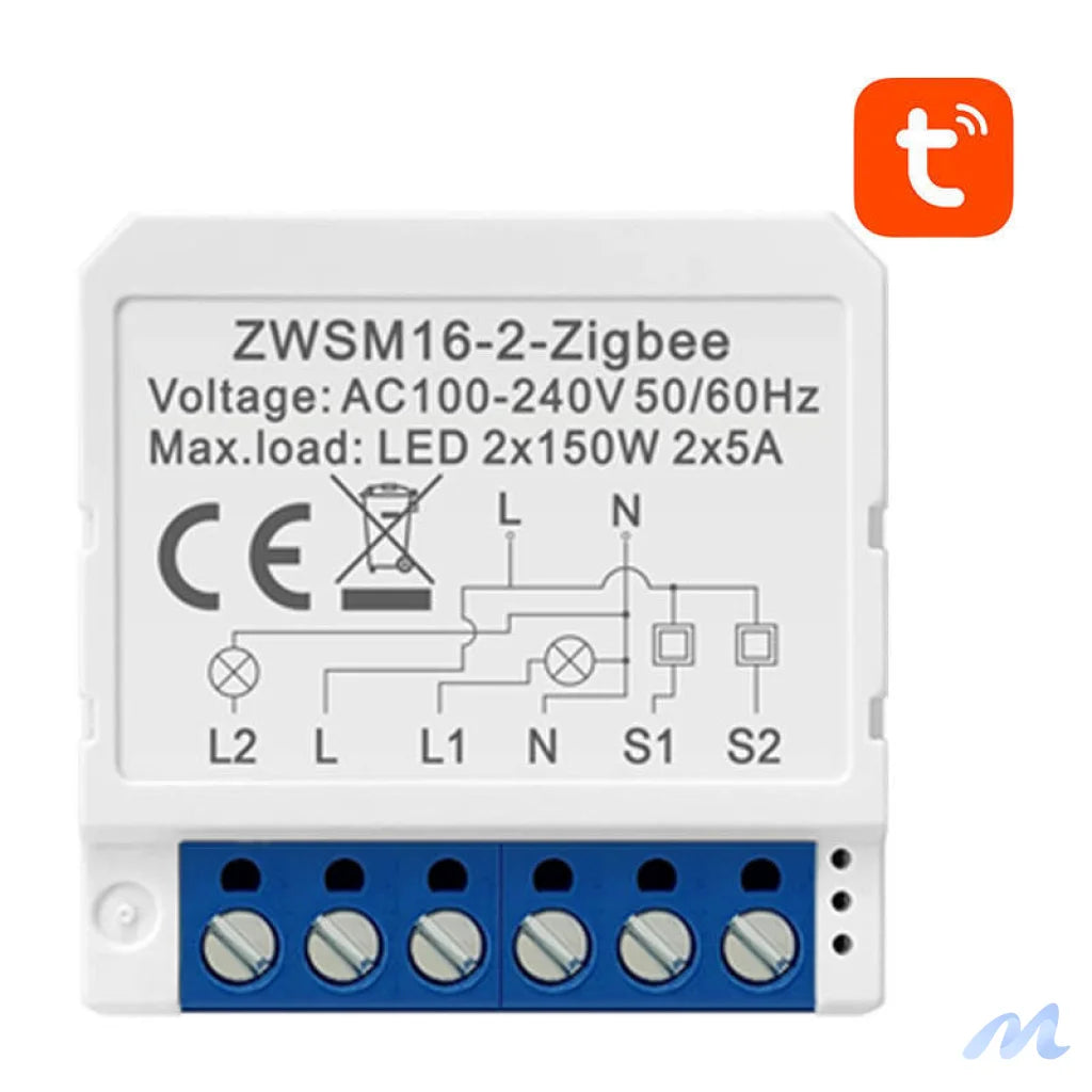Smart Switch Module ZigBee Avatto ZWSM16-W2 TUYA