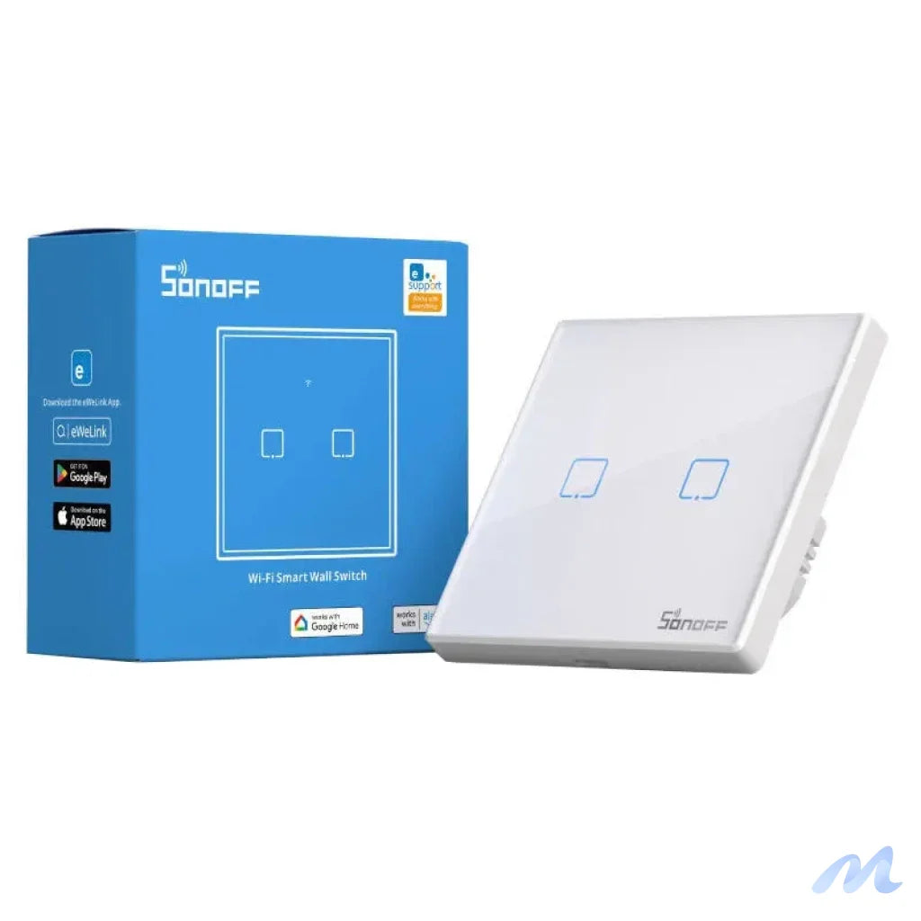 Smart Switch WiFi + RF 433 Sonoff T2 EU TX (2-channel) updated