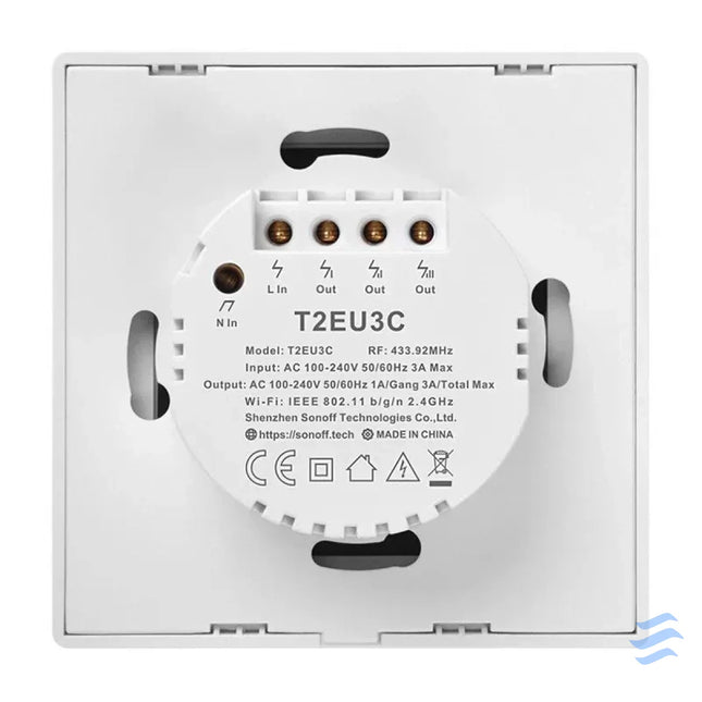 Smart Switch WiFi + RF 433 Sonoff T2 EU TX (3 channel) Switches