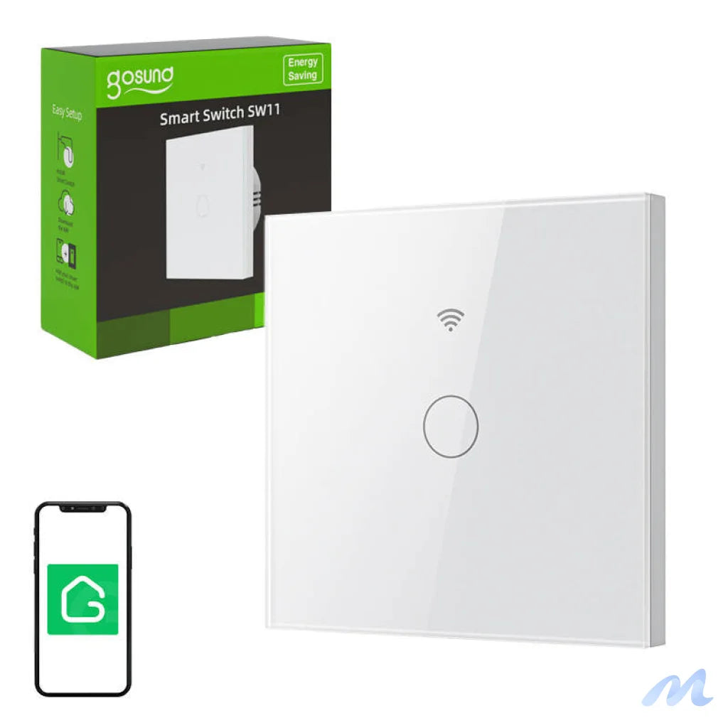 Smart Touch WiFi Light Switch Gosund SLS1 Single (optional N) Tuya