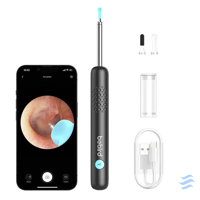 Smart Visual Ear Clean Rod Bebird R1 black Otoscopes