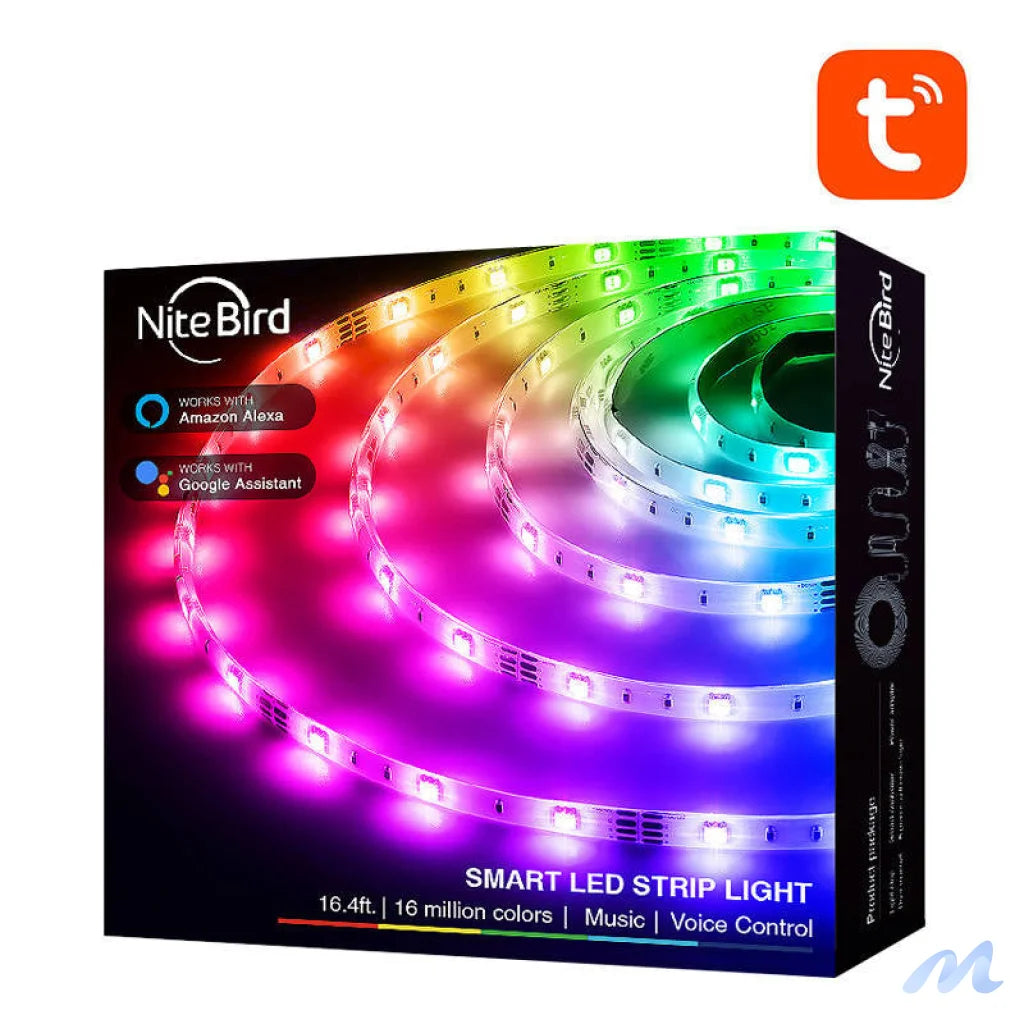 Smart WiFi RGB LED light strip NiteBird SL3 (2x5m), Tuya