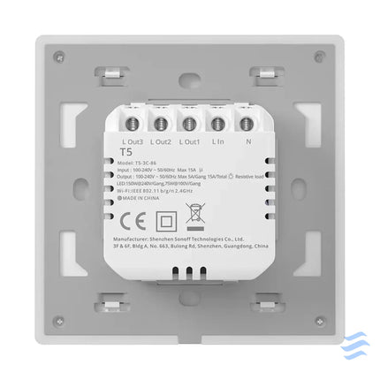 Smart WiFi Touch Wall Switch Sonoff TX T5 2C (2 channel) Switches