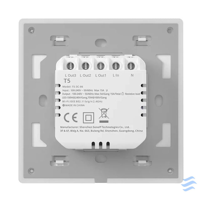 Smart WiFi Touch Wall Switch Sonoff TX T5 2C (2 channel) Switches