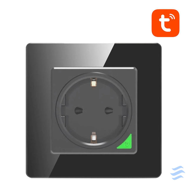 Smart WiFi Wall Socket Avatto N WOT10 EU B TUYA (black) Power plugs