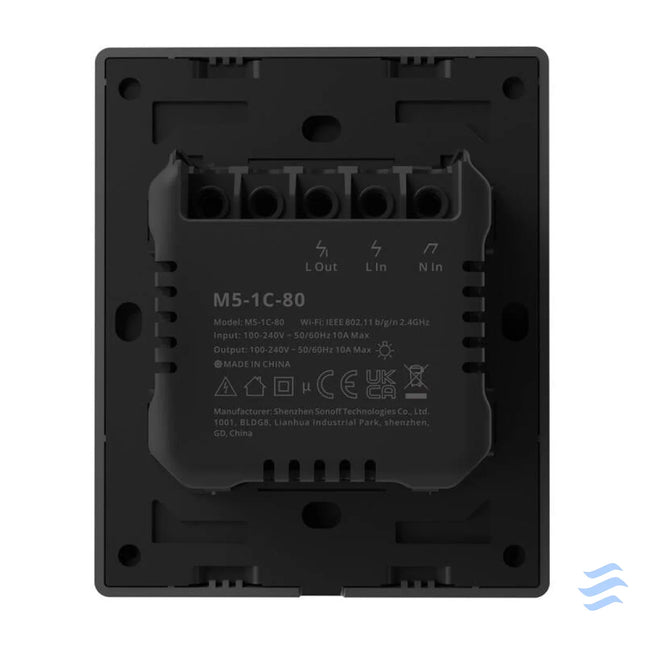 Smart WiFi wall switch SONOFF M5 1C 80 (1 channel for frame graphite) Switches