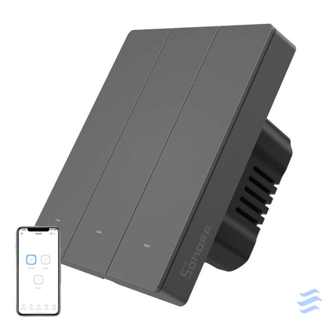 Smart WiFi wall switch SONOFF M5 3C 80 (3 channel for frame graphite) Switches