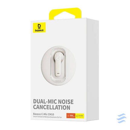 Smart wireless earpiece for car Baseus CM10 (white) Bluetooth headsets