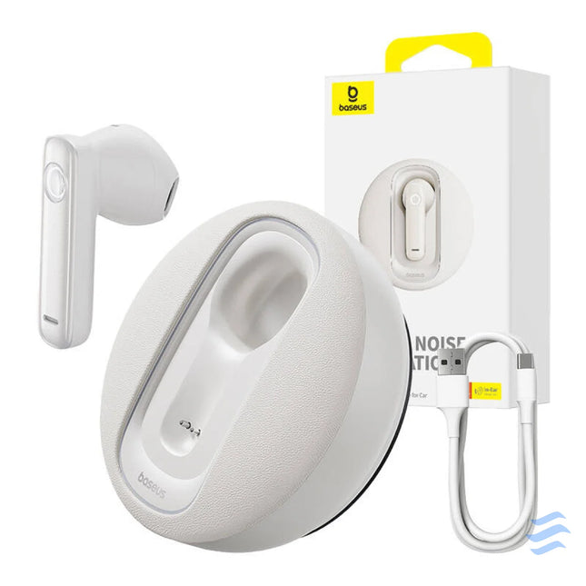 Smart wireless earpiece for car Baseus CM10 (white) Bluetooth headsets