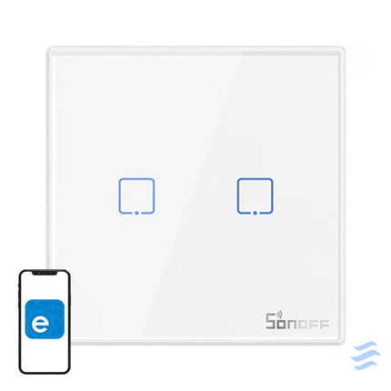 Smart Wireless Wall Switch Sonoff T2EU2C RF 433MHz (2 channel) Switches
