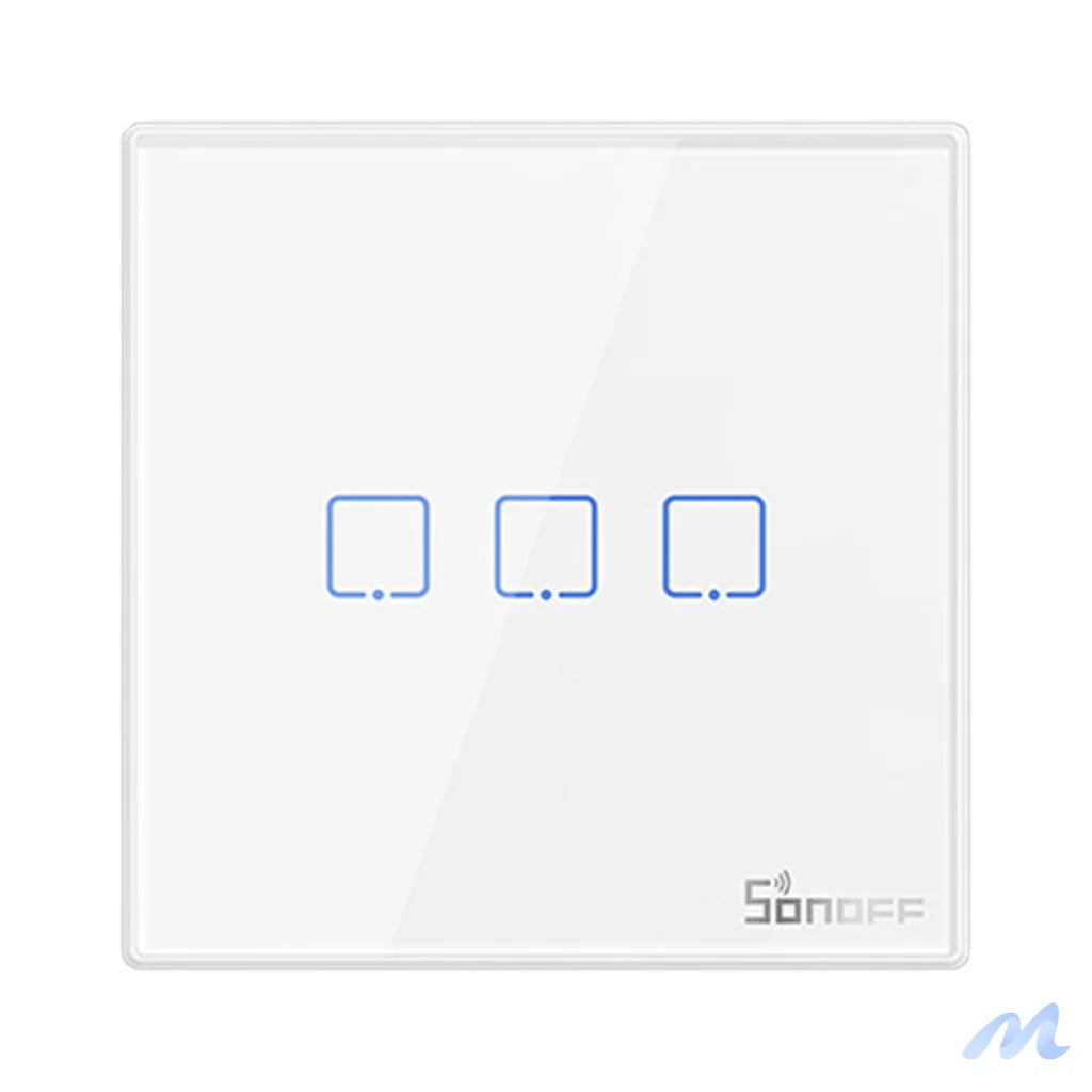 Smart Wireless Wall Switch Sonoff T2EU3C-RF 433MHz (3-channel)