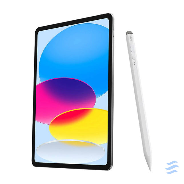 Smooth Writing Stylus with LED Indicators (Active + Passive) White Tablet styluses