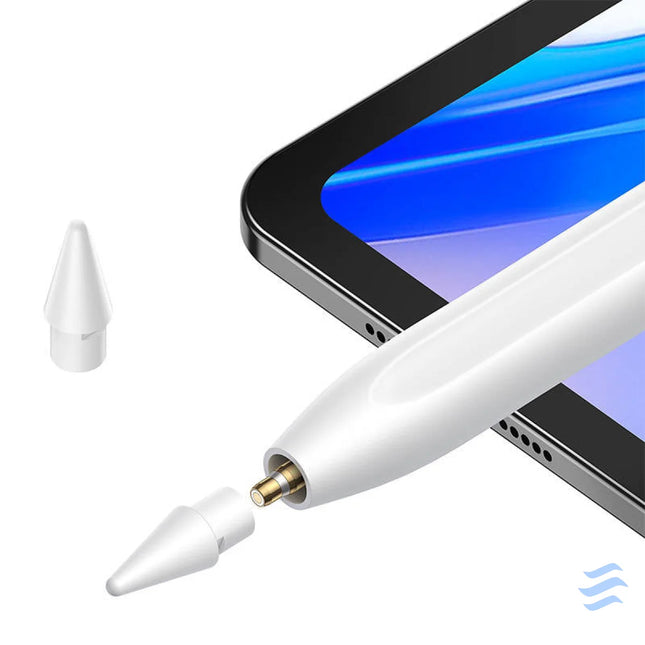 Smooth Writing Stylus with LED Indicators (Active + Passive) White Tablet styluses