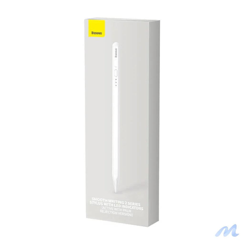 Smooth Writing Stylus with LED Indicators (Active) White