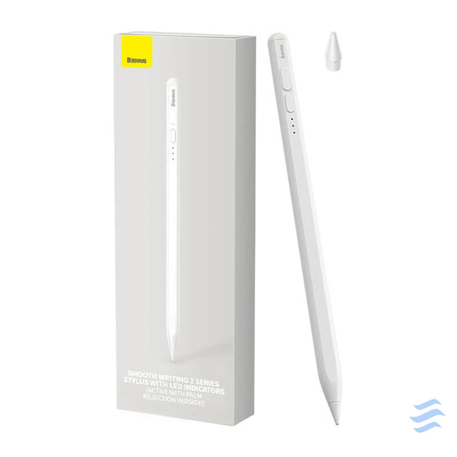 Smooth Writing Stylus with LED Indicators (Active) White Tablet styluses