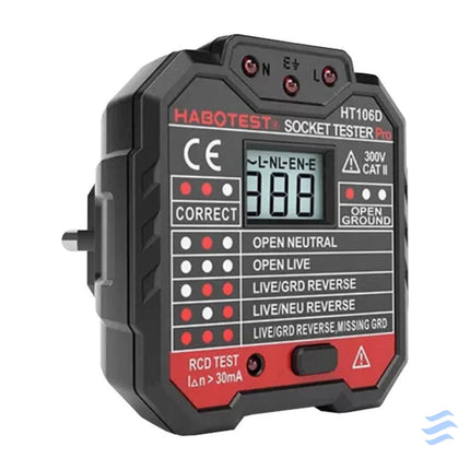Socket tester with digital display Habotest HT106D Measuring tools