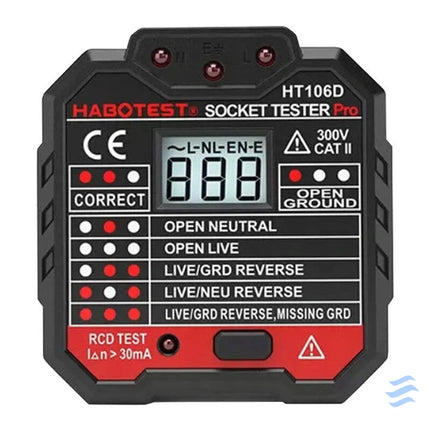 Socket tester with digital display Habotest HT106D Measuring tools