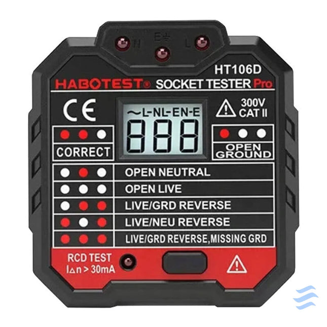 Socket tester with digital display Habotest HT106D Measuring tools