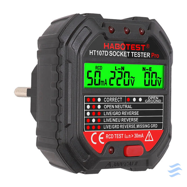 Socket tester with digital display Habotest HT107D Measuring tools