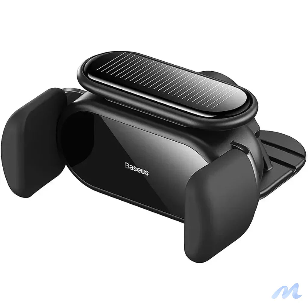 Solar Electric Car Phone Holder Baseus Steel Cannon Pro (Black)