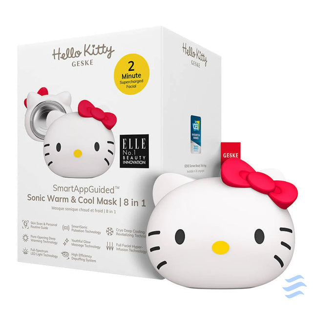 Sonic Facial Massager Warm & Cool 8 in 1 Geske with APP (Hello Kitty starlight) Massagers