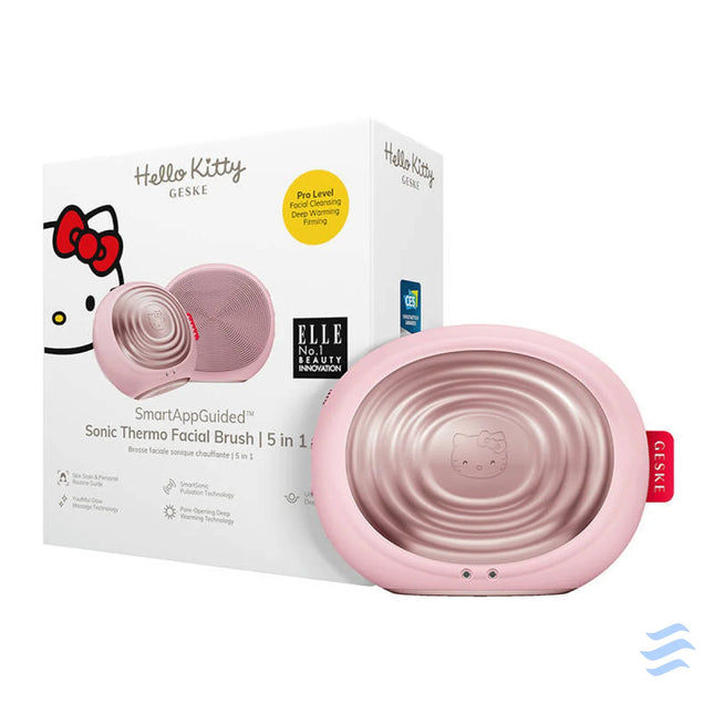 Sonic Thermo Facial Brush 5in1 Geske with APP (hello kitty pink) Massagers