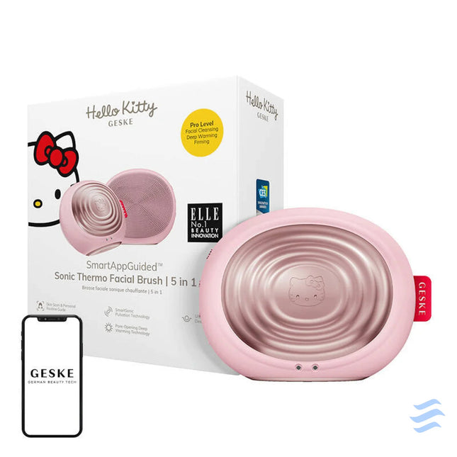 Sonic Thermo Facial Brush 5in1 Geske with APP (hello kitty pink) Massagers