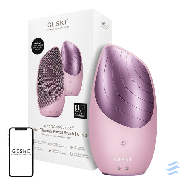 Sonic Thermo Facial Brush 6 in 1 Geske with APP (pink) Massagers