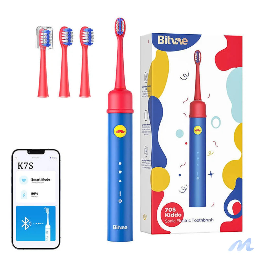 Sonic toothbrush for kids with app and tip set Bitvae BVK7S (blue)