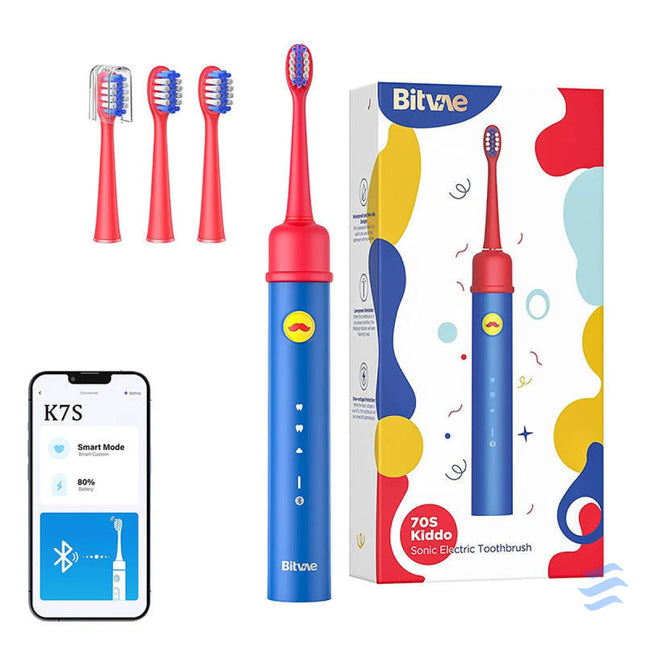 Sonic toothbrush for kids with app and tip set Bitvae BVK7S (blue) Sonic toothbrushes