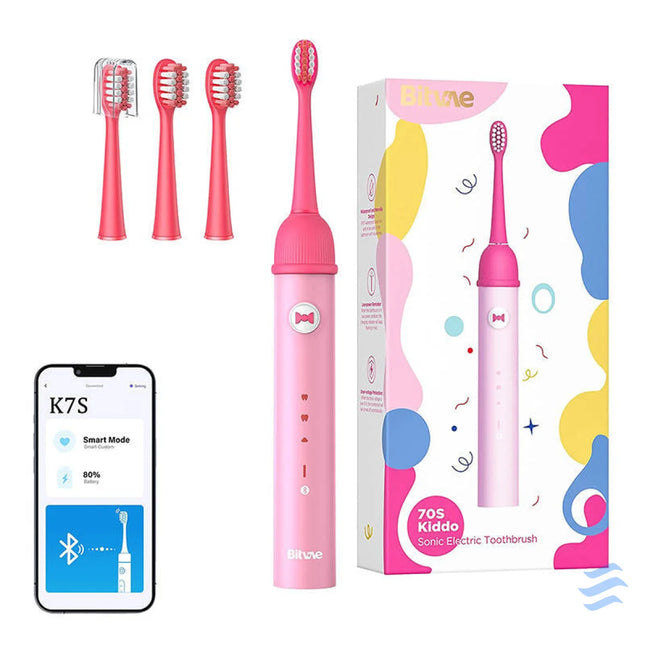 Sonic toothbrush for kids with app and tip set Bitvae K7S (pink) Sonic toothbrushes