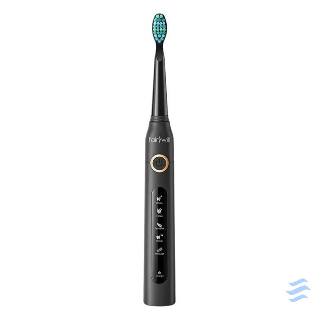 Sonic toothbrushes with head set and case FairyWill FW 507 (Black and white) Sonic toothbrushes