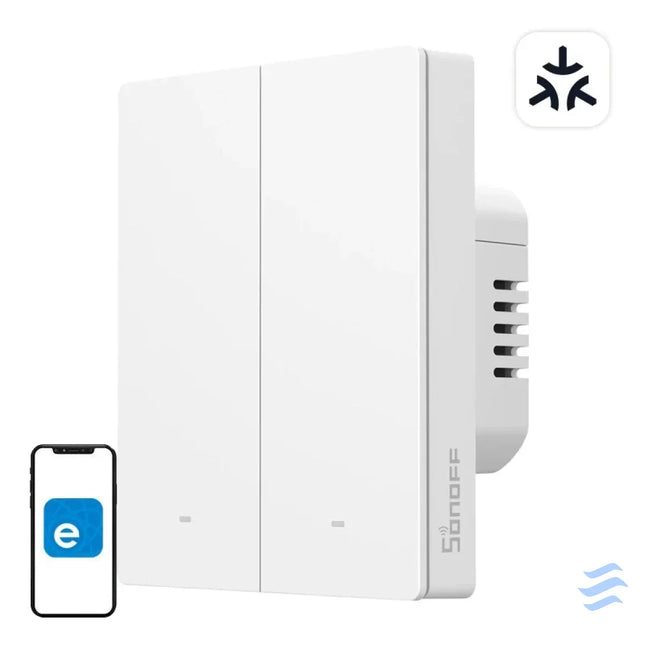 SONOFF M5 2C 80W WiFi Matter smart wall switch (2 channel for frame) Switches