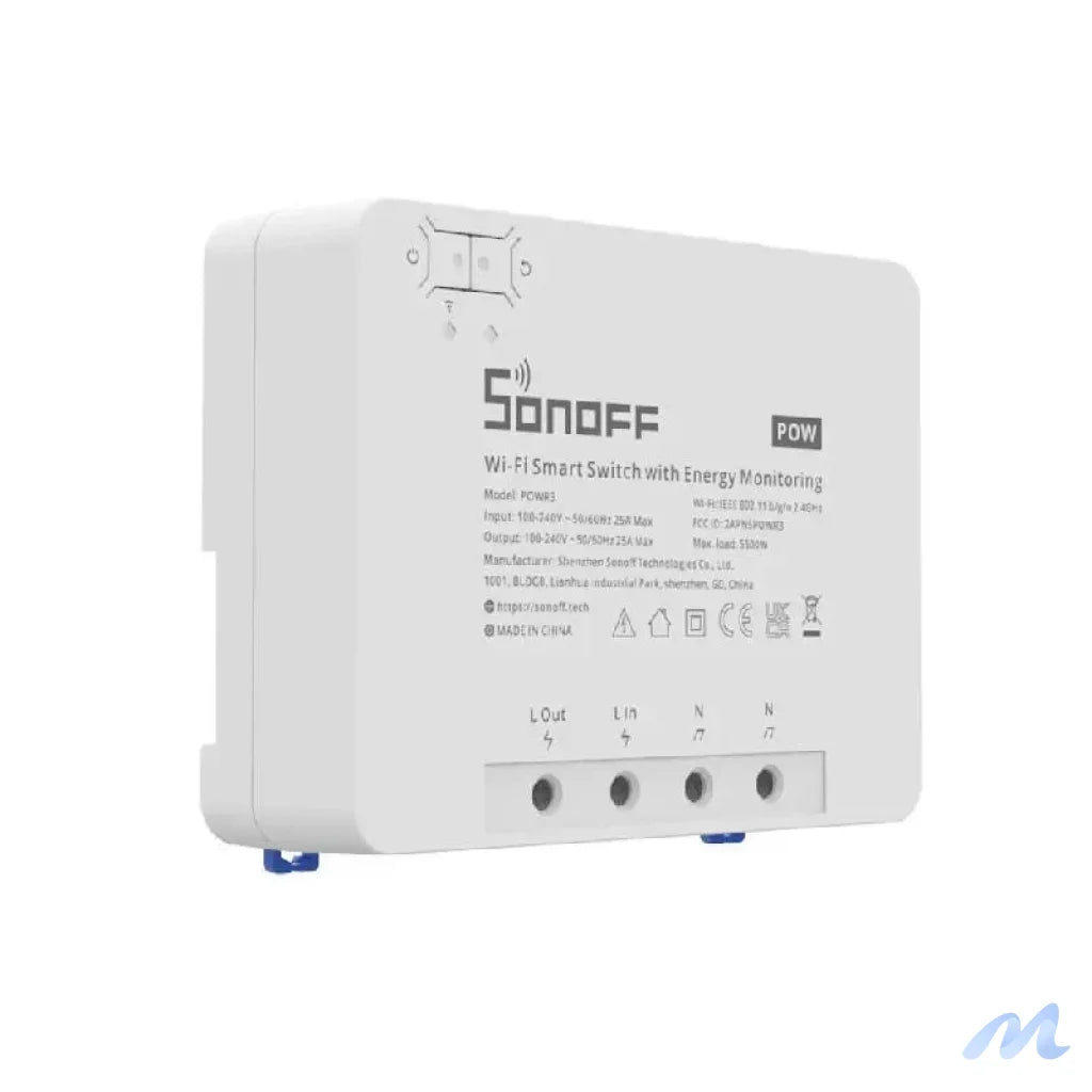 Sonoff POWR3 smart WiFi switch with current measurement function