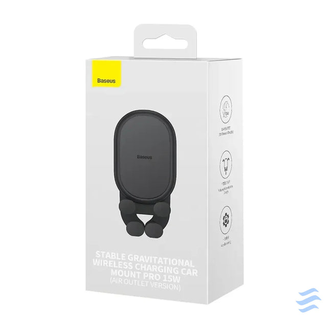 Stable Gravitational Wireless Charging Car Mount Baseus Pro 15W (black) Phone holders
