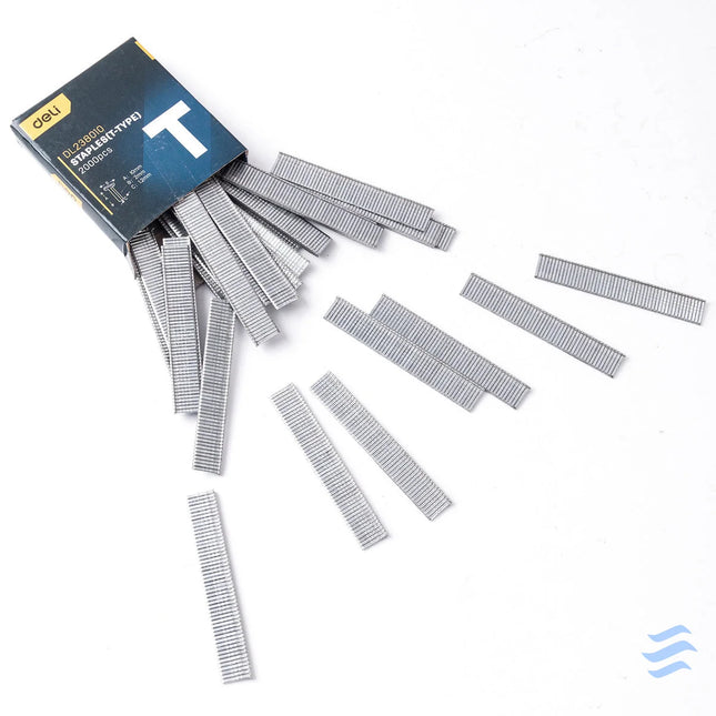 Staples type T Deli Tools EDL238010 2000 pieces Construction tools