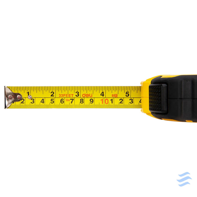 Steel Measuring Tape 10m/25mm Deli Tools EDL3799Y (yellow) Measuring tools
