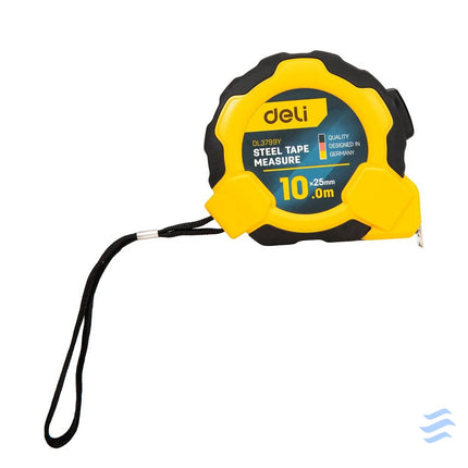 Steel Measuring Tape 10m/25mm Deli Tools EDL3799Y (yellow) Measuring tools