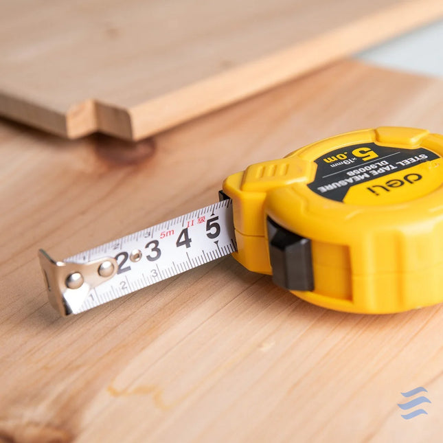 Steel Measuring Tape 5m/19mm Deli Tools EDL9005B (yellow) Measuring tools