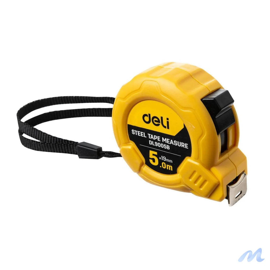 Steel Measuring Tape 5m/19mm Deli Tools EDL9005B (yellow)