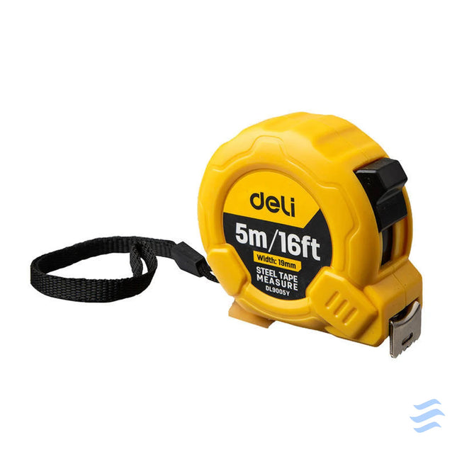 Steel Measuring Tape 5m/19mm Deli Tools EDL9005Y (yellow) Measuring tools