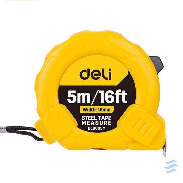 Steel Measuring Tape 5m/19mm Deli Tools EDL9005Y (yellow) Measuring tools