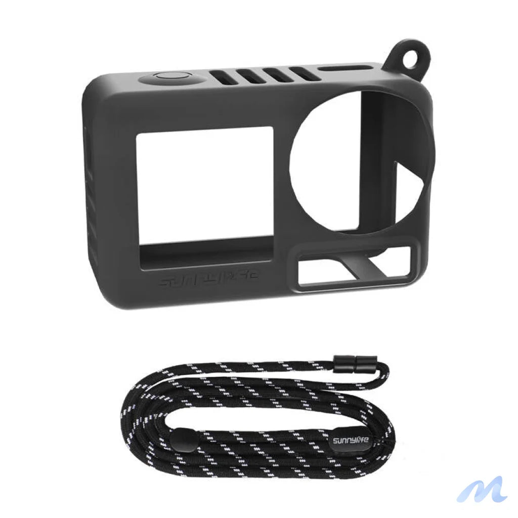 Sunnylife OA5-BHT885-D silicone case with strap for ACTION 5 PRO (black)