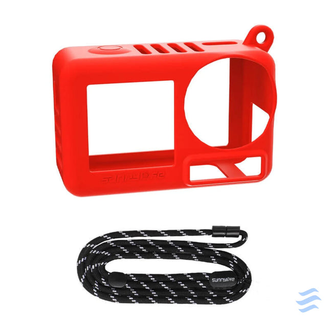 Sunnylife OA5 BHT885 R silicone case with strap for ACTION 5 PRO (red) Cases and covers