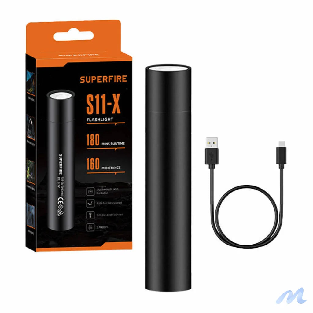 Superfire S11-X flashlight, 700 lm, USB, 5 modes