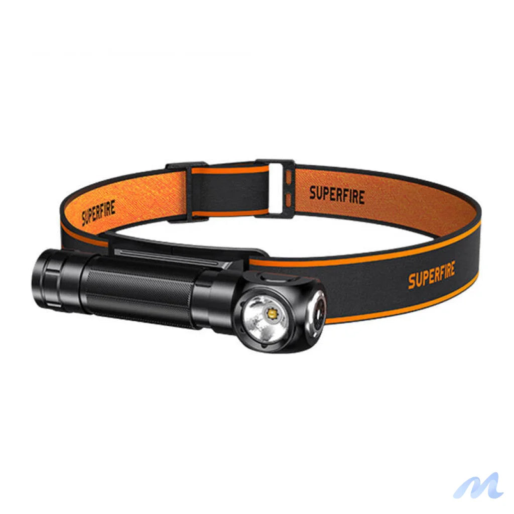 Superfire TH04 2-in-1 headlamp flashlight, 600 lm, USB-C, 5 modes, 150 m