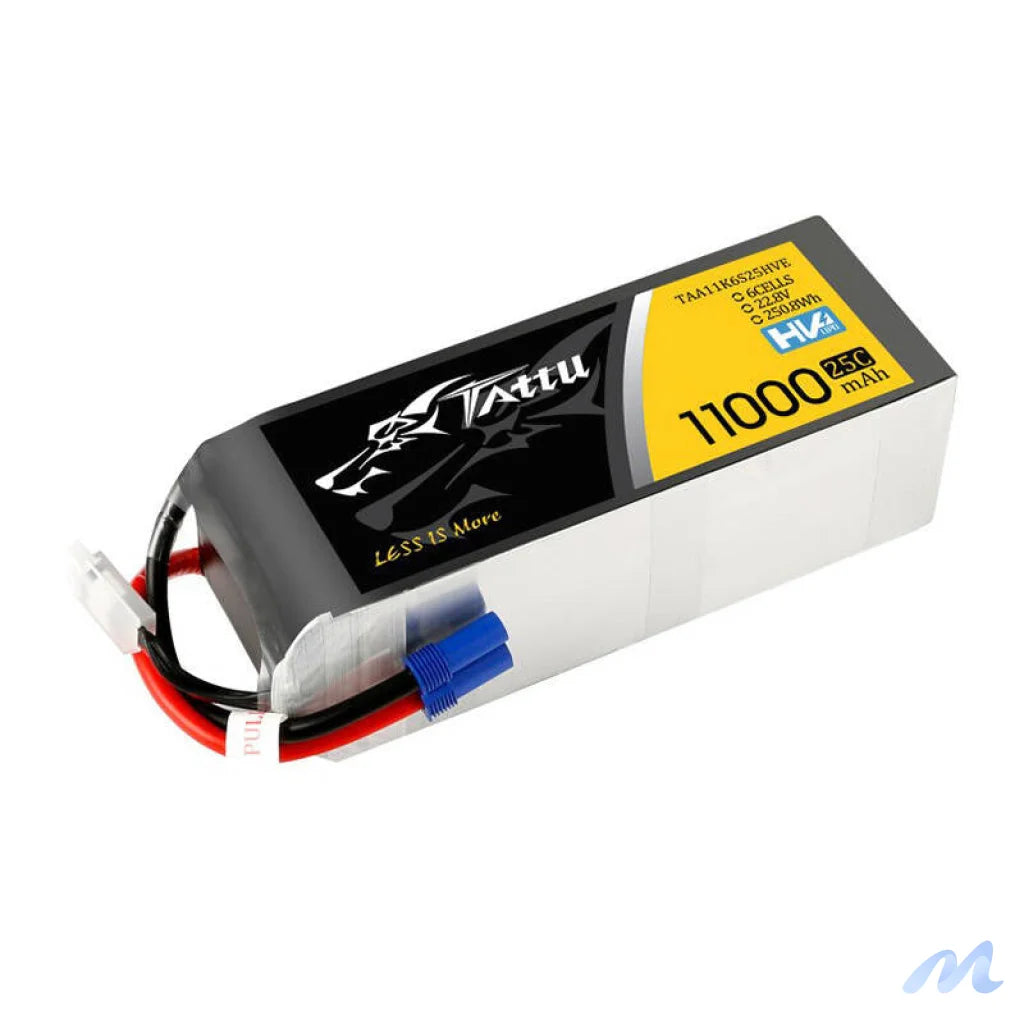 Tattu 11000mAh 22.8V HV 25C 6S1P Lipo Battery Pack with EC5 Plug
